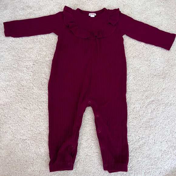 Cat & Jack Other - Cat and Jack Maroon Romper, Size 12 months